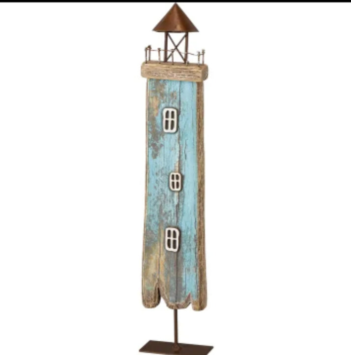 Rustic Lighthouse Sitter