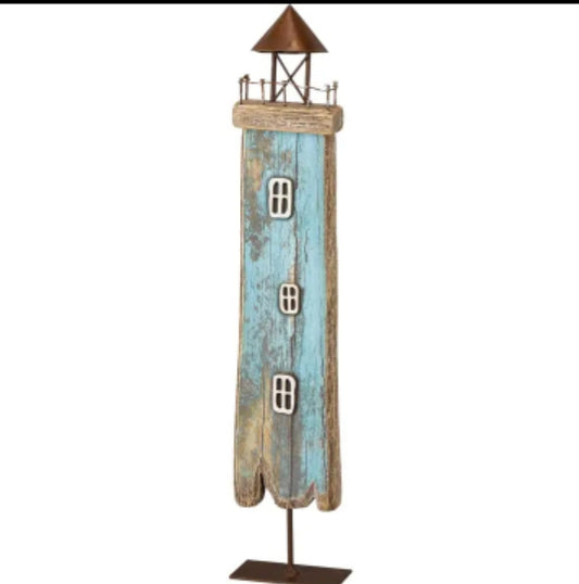 Rustic Lighthouse Sitter