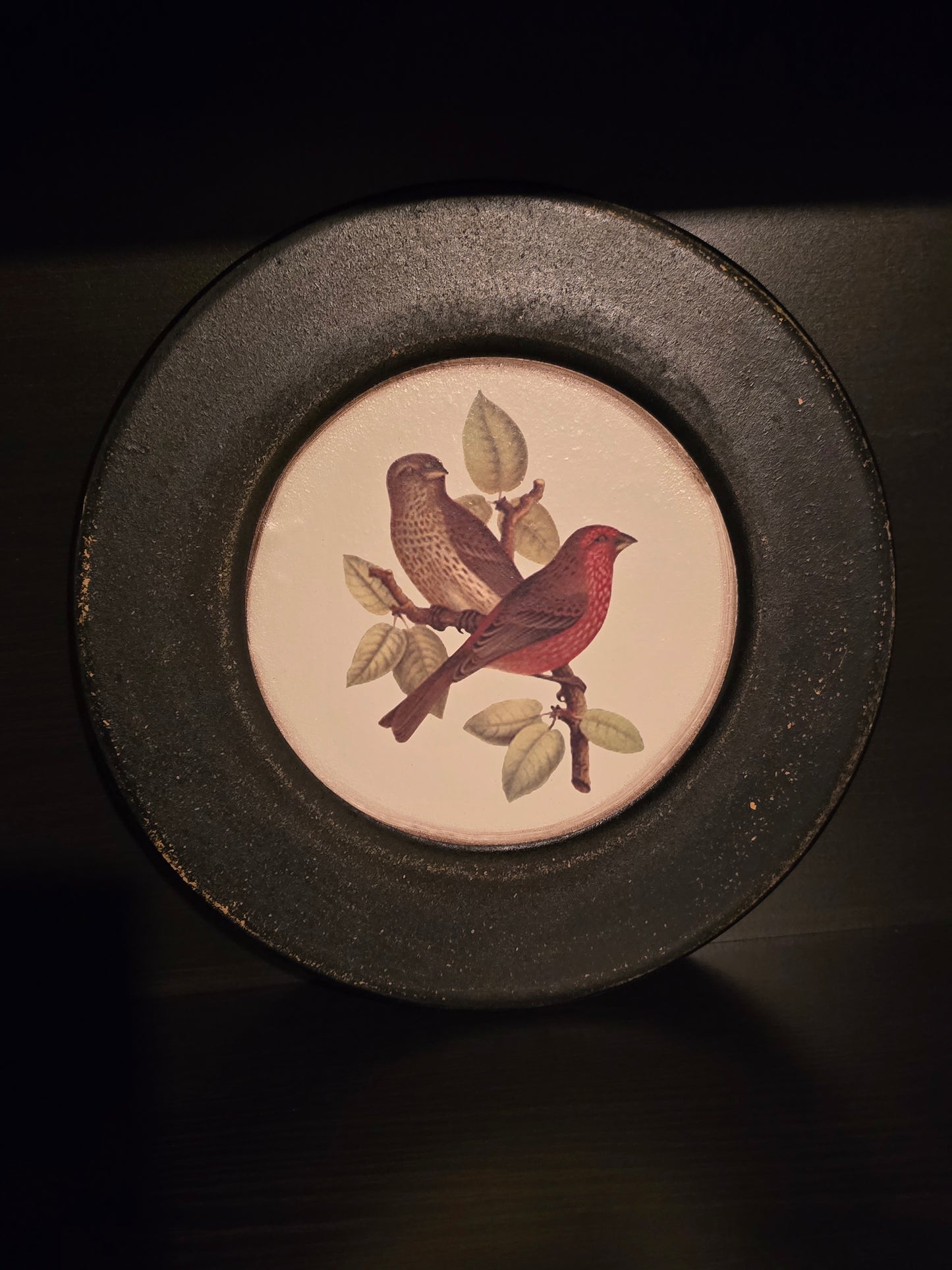 3 Wood Bird Plates